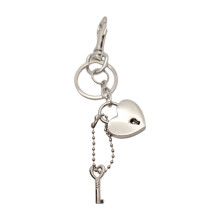 Mini hart sleutelhanger-Zilveren sleutelhanger sleutelhanger