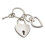 Modieuze tweekleurige-Silver Love-sleutelhanger met gesp 1