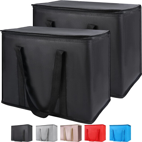 Μονωμένη τσάντα παντοπωλείου Tote 16x13x9 ιντσών, συσκευασία των 2