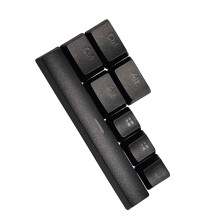 Clavier mécanique rétroéclairé ABS 6.0U, capuchon de touche-Noir