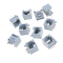 10Pcs RJ11 RJ45 Modular 8P8C Plastic Telephone Networking-Grey