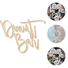 Donut Party Sign Wood Engagement Dessert Table 1 Piece