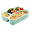 Bento Lunch Box 4-Compartment Reusable Container Green 1 1