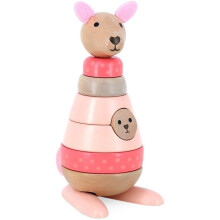 Brinquedo empilhável - VILAC - Referência 2438 - Madeira maciça - A partir de 2 anos - Rosa