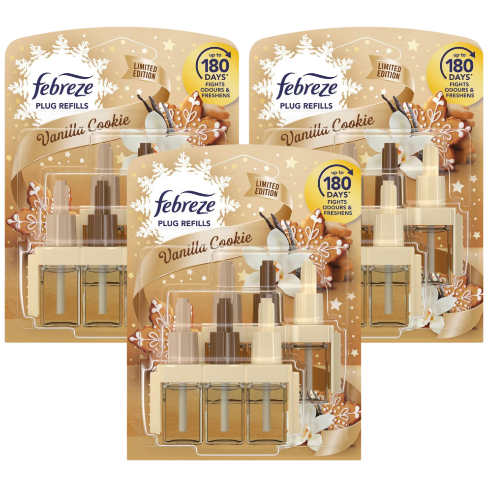 Febreze 6 X 20Ml 3Volution Plug In Refill - Vanilla Cookie