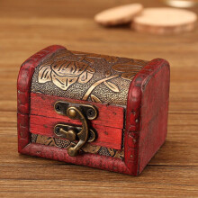 Wooden Jewelry Box Vintage Treasure Chest 1pc