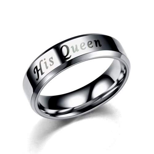 Women's Stainless Steel Promise Ring Silver Size 6 1