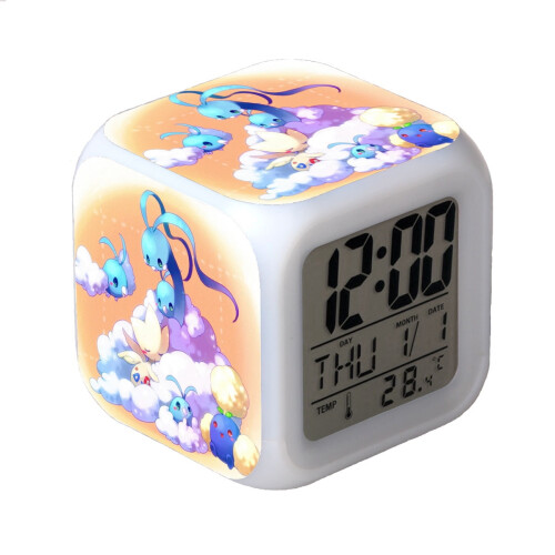 LED-Wecker mit Pokémon-Motiv, 6,5 Zoll, digital