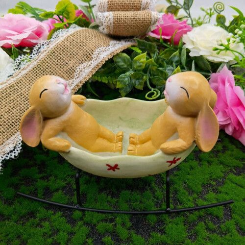 Easter Bunny Cradle Ornament for Kids Nursery Decor 1