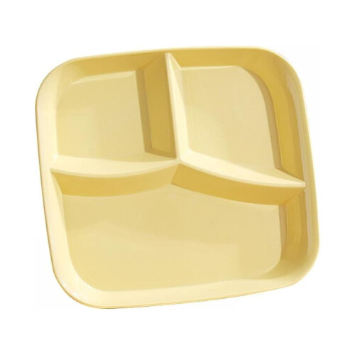 9x9 Inch Square Divided Plate, PP, 1 Piece