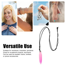 Luminous Pink Purple Resin Pendant Necklace