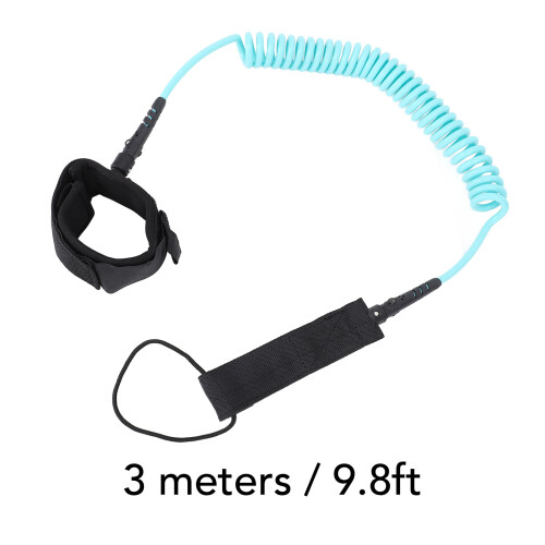 Stand Up Paddleboard Leash 9.8ft Coiled TPU
