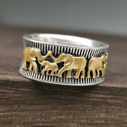 Vintage Boheemse ring voor dames, 0,7 cm breed