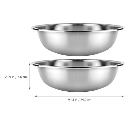 Rustfrit stål blandeskålsæt (2 dele) 2