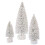 Artificial Christmas Tree Silver Glitter Oval 5 7 9 Inch 1