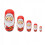 Weihnachtsmann-Matroschkas aus Holz, 5-lagig 1