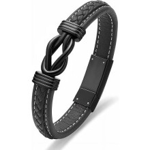 Pulseira Urna Nó Infinito em Couro Genuíno1