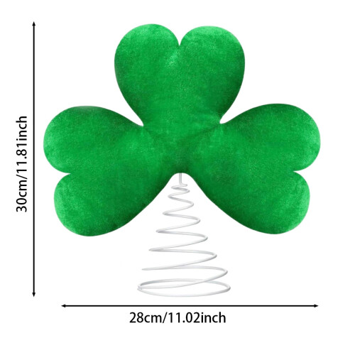 St Patrick's Day Mini Tree Topper Green Metal 1pc 2