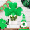 St Patrick's Day Mini Tree Topper Green Metal 1pc 4