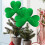 St Patrick's Day Mini Tree Topper Green Metal 1pc 5