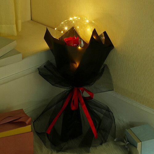 LED Light-Up Balloon Rose Bouquet 12 pcs