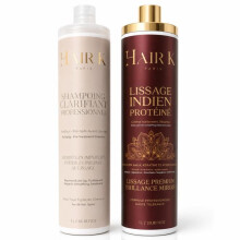 Kit Lissage - Prohair (Hair K Paris) - Geproteïneerde Indiase Haarbehandeling - Verhelderende Shampoo 1L - Keratine & Amla