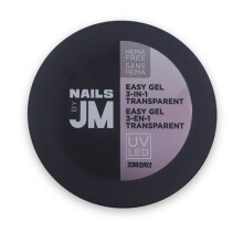 Esmalte de uñas - JEAN MARIN - Gel Fácil 3-en-1 - Sin HEMA - Transparente - 20 ml