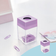 Macaron Color Magnetic Paper Clip Storage Bucket 1 Pack