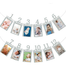 Bannière photo bébé - Accessoire pour suivre la croissance de bébé (1-12 mois)