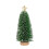 Miniature Needle Christmas Tree with Wooden Base Green 1