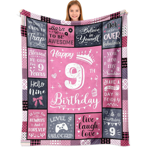 Couverture mignonne pour filles de 11 ans, 152 x 127 cm