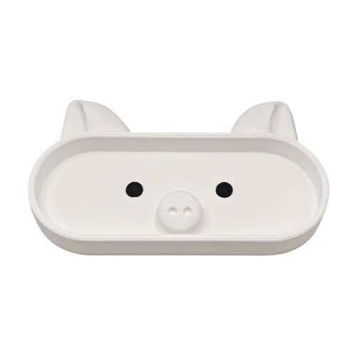 Adorable porte-lunettes en forme de cochon imprimé en 3D-Blanc