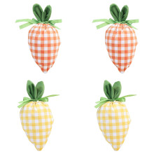 Sacs cadeaux en velours en forme de carotte avec cordon de serrage – Lot de 4