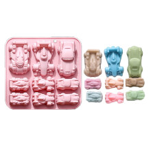 Automobile Ice Maker 9 Cavities Racing Car Silicone Molds-Pink