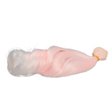 Perruque de poupée à boucles romaines Dégradé rose-blanc 25 cm 1 m