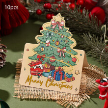 10 Cartões de Natal com Árvore de Natal – Papel Kraft, em Branco