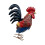 Garden Decorative Ornaments Realistic Iron Chicken-red blue 1