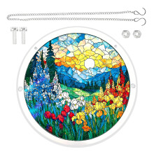 Stained Glass Window Hanging Jigsaws Puzzle Suncatchers 2D-A
