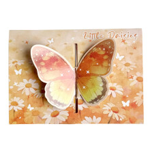 Delicate Handcrafted 3D Butterfly Greeting Card-oran  color