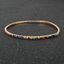 Mehrfarbiges Strass-Stretcharmband für Damen