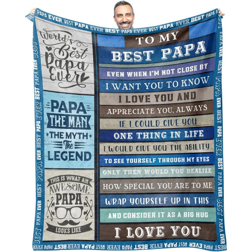 Weiche Opa-Decke, 50 x 60 Zoll, Geschenk zum Vatertag oder