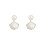 Shell Pearl & Cat's Eye Øreringe - Vintage Fransk Klips 1