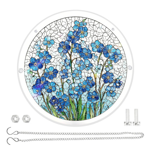 Puzzle-Sonnenfänger, Buntglas-Fensterbehang,-B