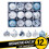 Christmas Ornaments Blue Silver Shatterproof 12PCS 2.36In 1