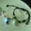 Pulseira de contas com pingente de lua e pedra, estilo clássico. 1
