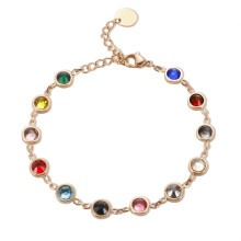 Geometrisches Gliederarmband aus Edelstahl für Damen