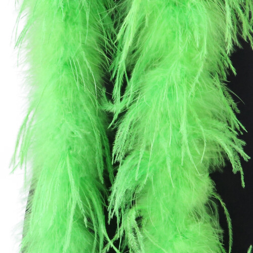 Écharpe élégante en plumage d'autruche pour robes formelles-Vert