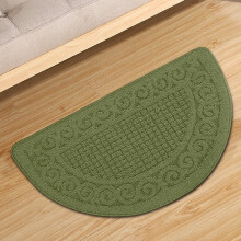 Alfombra de entrada semicircular antideslizante y duradera (1 unidad)