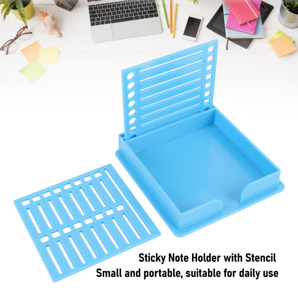 Plastic Sticky Note Holder with Built-In Stencil