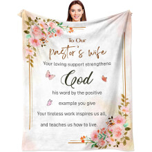 Deken met afbeelding van de vrouw van een christelijke predikant, 60x50 inch.